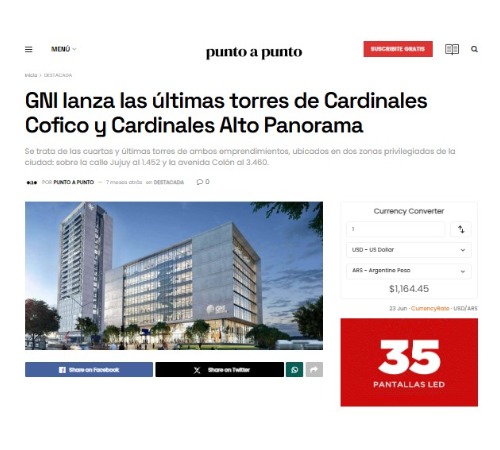GNI lanza las últimas torres de Cardinales Cofico y Cardinales Alto Panorama